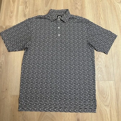 Footjoy Mens Medium Floral Multicolor Golf Performance Polo Shirt Short Sleeve - Image 1 of 4