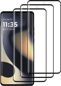 3 Stück für Motorola Edge 2024 Displayschutzfolie, HD Hartglas, 3D Full Coverag - Bild 1 von 7