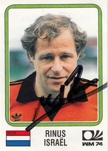 Moderne SIGNIERTE PANINI WM GESCHICHTE Sticker RINUS ISRAEL NIEDERLANDE - Bild 1 von 1