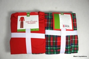 Plaid Kids' Knit & Fleece Pajama Set Target Size 4 Red/green plaid Holiday Xmas - Picture 1 of 1