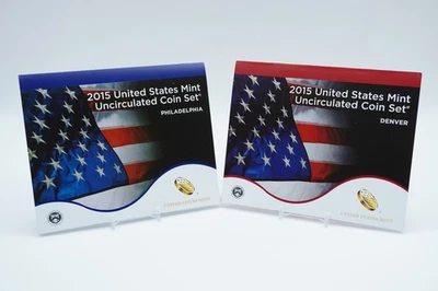 2015 United States Mint Uncirculated Coin Set Philadelphia + Denver OGP - F283 - Image 1 of 3