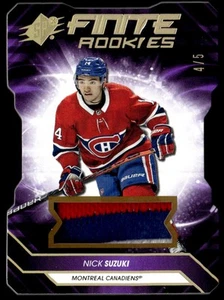 2019-20 SPx Finite Die Cut Variant Patch Nick Suzuki Rookie 4/5 #F-58 - Foto 1 di 2