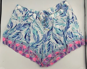 Lilly Pulitzer Damen Katia Shorts Blumen Palmen Größe Large - Bild 1 von 3