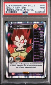 2015 Dragon Ball Z (Panini) - Vegeta - Impatient Foil #U72 (PSA 9 - MINT) - Picture 1 of 2