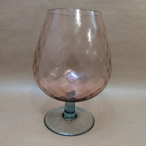 Vintage Empoli Vase 60's Optical Quilted Blue Pink Oversized Brandy - Picture 1 of 8