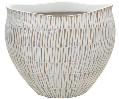 Mauro Ferretti Übertopf Stiky Ø 30,5x24,5 cm gold weiß - Bild 1 von 4