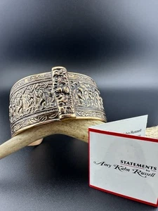 Neu mit Etikett Amy Kahn Russell schönes handwerkliches Bronze-Manschettenarmband - Bild 1 von 5