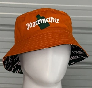 Sombrero de cubo reversible Jagermeister 2025 festival sesión de pesca XL Jager nuevo sin etiquetas - Imagen 1 de 2
