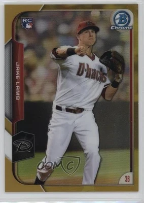 2015 Bowman Chrome Gold Refractor /50 Jake Lamb #168 Rookie RC - Image 1 of 2