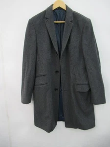 Moss Over Coat 38R Grey Smart Occasion Workwear Wool Blend Menswear - Preloved - Picture 1 of 24