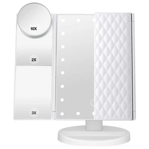 Makeup Mirror Vanity Mirror with Lights 1X 2X 3X 10X Magnification, Lighted M... - Picture 1 of 6