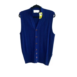 Pebble Beach of California Vintage Men's Dad Cardigan Sweater Vest Size Large - Picture 1 of 8