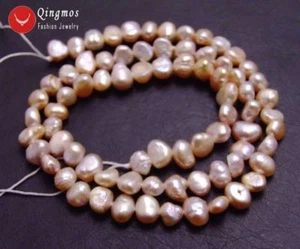 "Cuentas sueltas de perlas de color púrpura natural barroco de 6-7 mm para joyería hebra de 14""" - Imagen 1 de 6