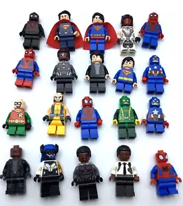 LEGO LOT OF 20 SUPER HERO MINIFIGURES DC MARVEL COMICS BATMAN SUPER-MAN & MORE - Picture 1 of 1