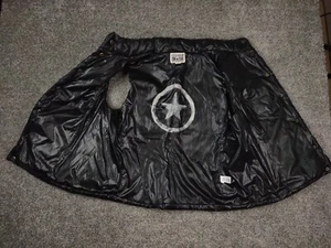 Converse Vest Women XL Black Shiny One Star Quilted Insulated Skater Fashion - Picture 1 of 15