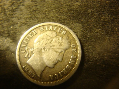 1897-S VF Bold Full Date Barber Liberty Dime RXR OHX Cover