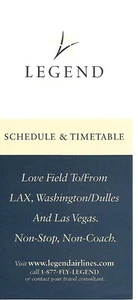 Airline Timetable - Legend - 2000 (US) - Picture 1 of 1