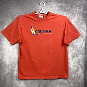 VTG Ralph Lauren T-Shirt Mens XL Red/Orange Boating Ocean Outdoors Beach Summer - Picture 1 of 9