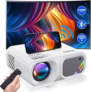 Rawiemy 1080P Projector with WiFi and Bluetooth 4K Supported 220" Display - Picture 1 of 8