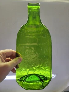 Flattened Glass Wine Bottle - Picture 1 of 5