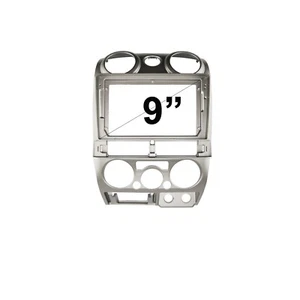 9" FACIA KIT Fascia Dash Plate Panel For Isuzu Dmax D-Max 2009-2011 Silver SP - Picture 1 of 2