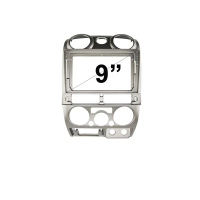 9" FACIA KIT Fascia Dash Plate Panel For Isuzu Dmax D-Max 2009-2011 Silver SP - Image 1 of 2