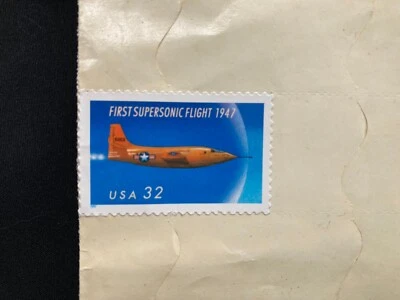 USAF Jet First Supersonic Flight 1947 Commemorative USA 32 Cent Stamp 1996 - Image 1 of 3