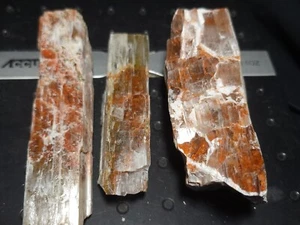 Lot of 3 Kernite w/ Realgar Specimens from Boron, CA (9.8 oz.) - Picture 1 of 3