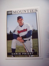 1994 CHRIS PRIEST LETHBRIDGE MOUNTIES BASEBALL CARD FREE CANADA SHIPPING