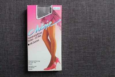 Vintage Cherie Strumpfhosen Gr. 40-44 Silber 20 den Neu OVP - Bild 1 von 3