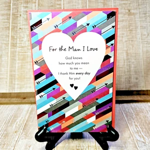 American Greetings Valentine's Day Card For The Man I Love Colorful Arrows - Picture 1 of 11