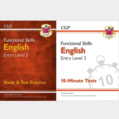 Functional Skills English Entry Level 3 Study and Test with Answer CGP - Image 1 of 4