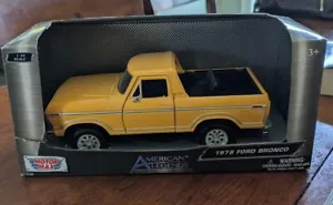 1978 Ford Bronco Motor Max 1:24 Orange American Legends Diecast - Picture 1 of 5