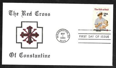 #1910 18c Red Cross 100th Anniv.-"The Red Cross of Constantine" Cachet FDC - Image 1 of 2