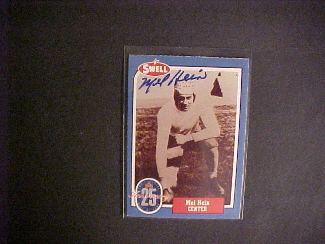 1988 SWELL FOOTBALL #50 MEL HEIN AUTOGRAPHED - Image 1 of 1