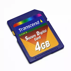 Transcend 4GB SD Memory Card Non HC Card For Old Camera/DV/Recorder/GPS - Picture 1 of 2