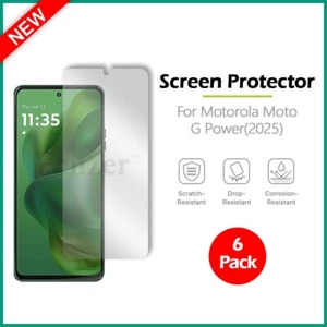 Paquete de 6 protectores de pantalla LCD transparentes HD para teléfono Motorola Moto G Power (2025) - Imagen 1 de 4