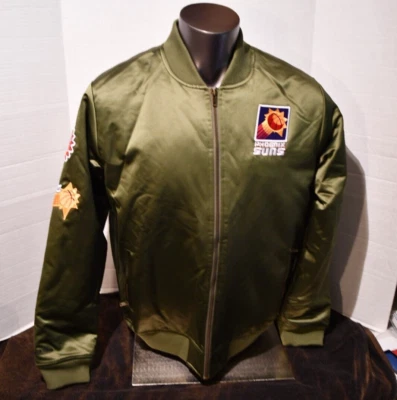 Mitchell & Ness Black NBA HWC Phoenix Suns Basketball Men's Bomber Jacket Size L - Image 1 of 4