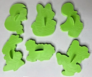 Vintage 1978 Wilton Easter Basket Bunny Duck Duckling Lamb Green Cookie Cutters - Picture 1 of 8