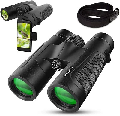 WildVis 12x42 HD Compact Binocular Prism BAK4 FMC Lens Waterproof - Image 1 of 4