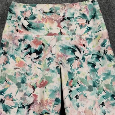 RBX Floral Print Leggings High Waist Athletic Yoga Pants Small keyhole at ankle - Image 1 of 4