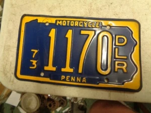 Pennsylvania Motorradhändler Kennzeichen 1973 guter Zustand # - Bild 1 von 3