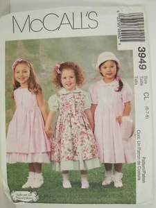 McCalls 3949 Pattern Pinafore Petticoat Spring Girl Child Easter Dress Size 6-8 - Picture 1 of 2
