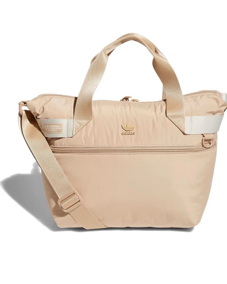 adidas Originals Magic Beige Logo Puffer Shopper Tote Crossbody Shoulder Bag