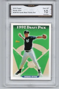 2010 TOPPS CARDS MOM THRU OUT DEREK JETER BB CARD NEW YORK YANKEES HALL OF FAME - Picture 1 of 1