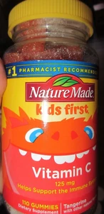 Nature Made Kid's Vitamin C Gummies 125 mg (110 Gummies) Exp 11/2025 - Picture 1 of 1