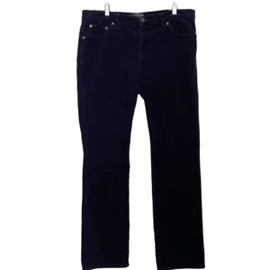 Ralph Lauren Women's Navy Blue Fine Corduroy Classic Straight Leg Pants Size 12 - Picture 1 of 7