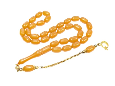 Vergoldete 925 Silber Quaste verziert Türkische Gebetsperlen, SIKMA Tesbih 635 - Bild 1 von 4