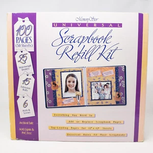 Memory Stor Universal Scrapbook Refill Kit 50 Sheets 100 Pages Unopened Box New - Picture 1 of 18