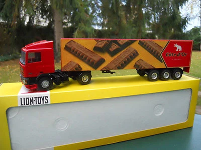 Leone Toys 1/50 DAF 95 Ati + Rimorchio Furgone " Lato Oro " Mint IN Box - Immagine 1 di 3